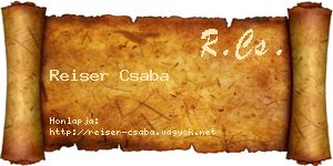 Reiser Csaba névjegykártya