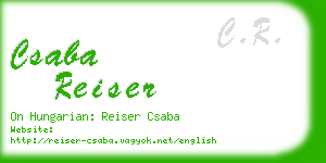 csaba reiser business card